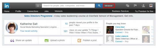 Linkedin Tools 8. Use Advanced Search To Find More LinkedIn Connections